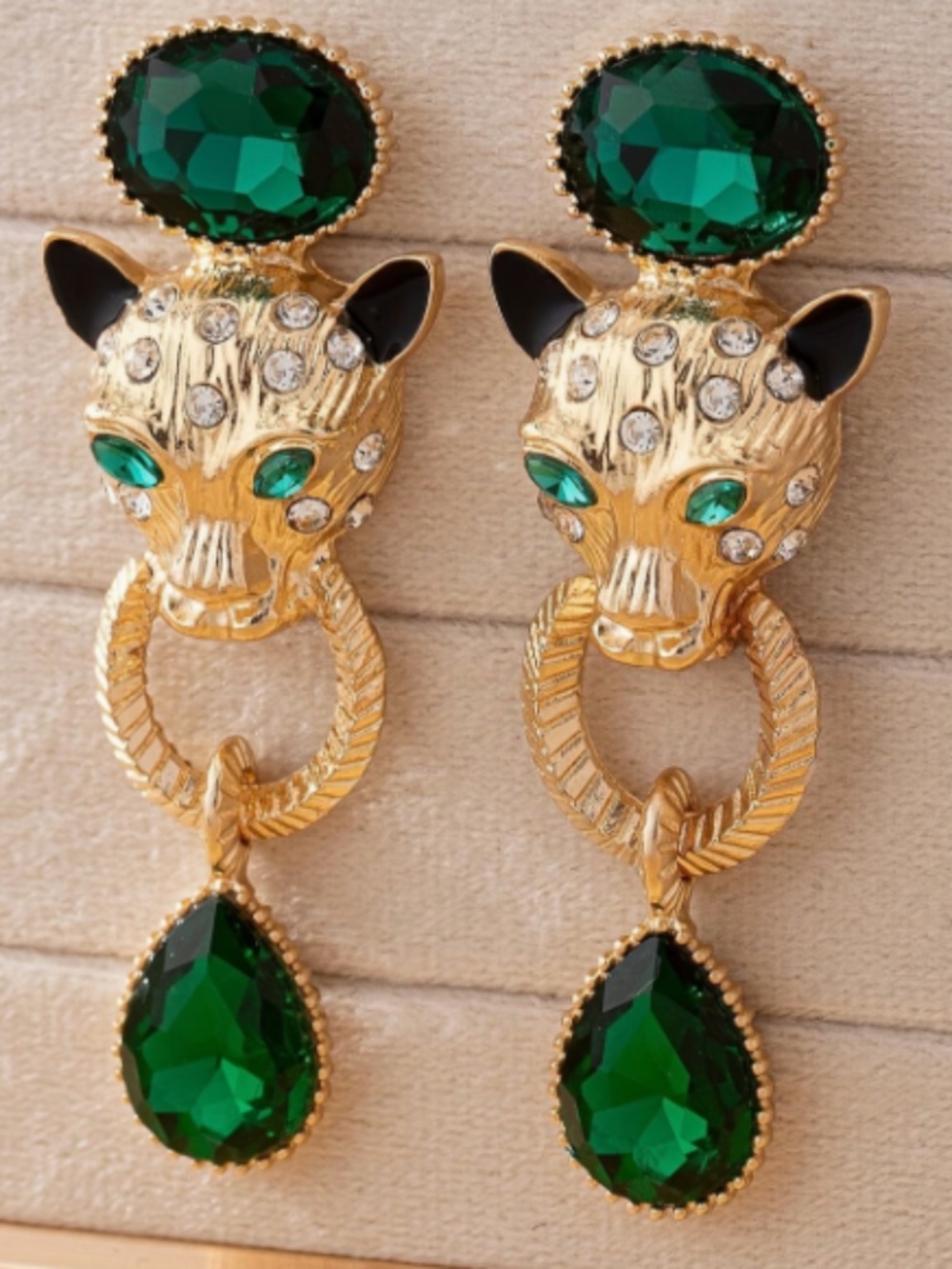 New 'Vintage' style Leopard earrings for sale